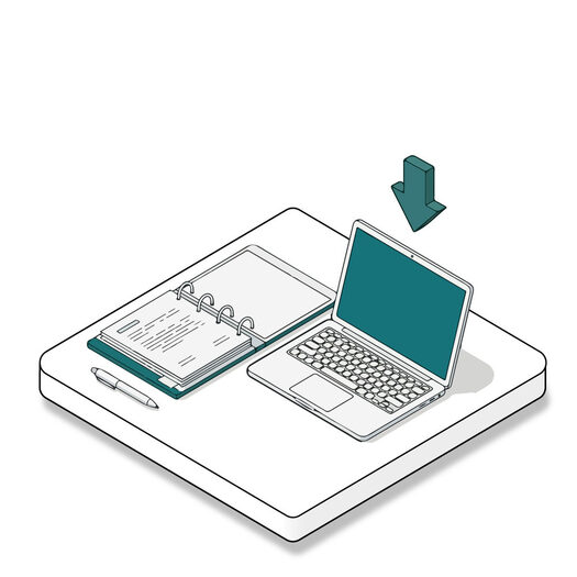 2D Grafik eines Laptops